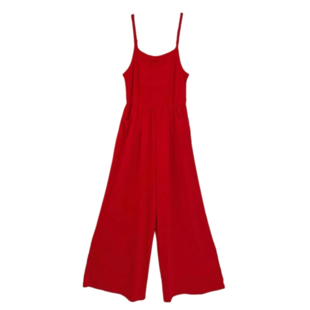 LuLaRoe Vibrant Red Wide Leg Cami Jumpsuit - Leola Jumpsuit NWT